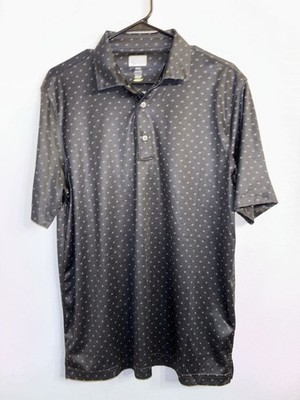 Greg Norman Shirt Men s L Black AOP ML75 PlayDry Short Sleeve Performance Polo