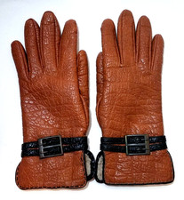 Vintage Van Raalte Tan Casual Driving Gloves Women's Ladies Size Medium