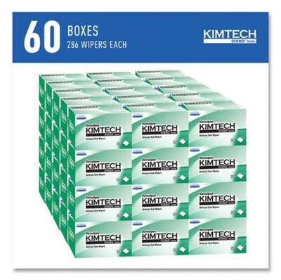 Kimtech 34155 Kimwipes Delicate Task Wipers, 1-Ply, 4.4 x 8.4, 286