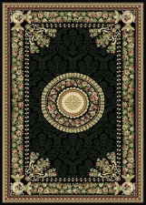 FRENCH BLACK RUNNER 2X7 ORIENTAL AREA RUG Persien 023 - ACTUAL 1' 9" x 7' 2"