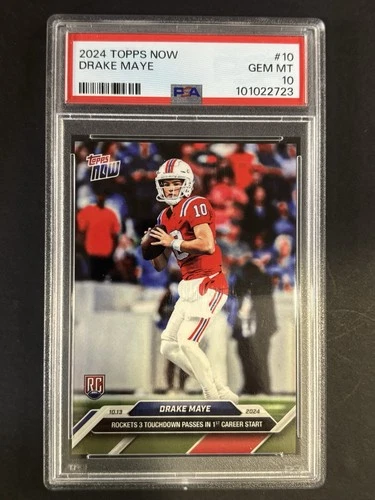 2024 Topps Now Drake Maye Rookie PSA 10