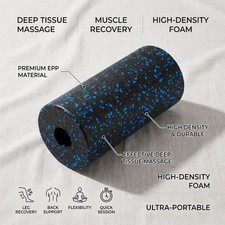 High Density EPP Foam Roller 12in Yoga Pilates Fitness Exercise Massage Roller