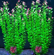 BOLYEE 2 pcs Aquarium Decor Plants 21 Inches Extra Large Artificial Plastic F...