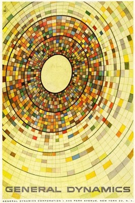   General Dynamics Retro Poster - Mid-century Modern Decor 24x36