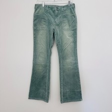 Anthropologie Pilcro Jeans Womens 29 Flare Corduroy Green Cotton Icon Pants