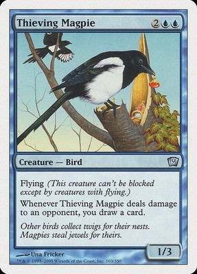 [MTG] Thieving Magpie (Retro Frame) (103) (9ED) LP-HP