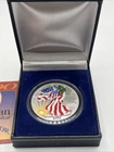 2000 American Eagle Silver Dollar in Full Color, 1 OZ .999 Fine Silver Box & COA