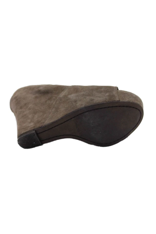 Zapatos de cuña Elizabeth and James para mujer punta abierta gamuza plataforma gris talla 6 Foto 4 de 4