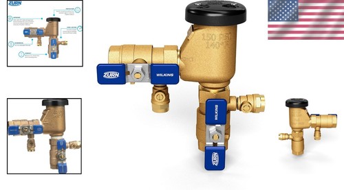 Wilkins 34-710 3/4" Bronze Pressure Vacuum Breaker Assembly - Safe Water Supply - Picture 2 of 9