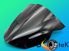 For 2009-2011 Kawasaki Ninja 650 R ABS Black Double Bubble Windscreen Windshield