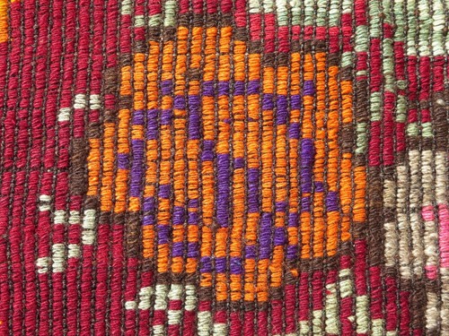 Area Rugs, Handmade Floor Carpet Wool Rug, Turkish Kilim, Floral Kelim 76"x117" - Picture 13 of 23