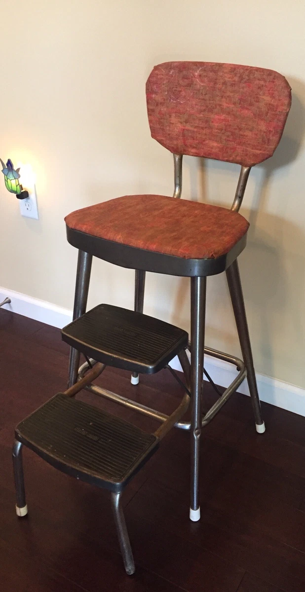 Vintage Mid Century 50s Ames Maid Step Stool Chair Kitchen Retro