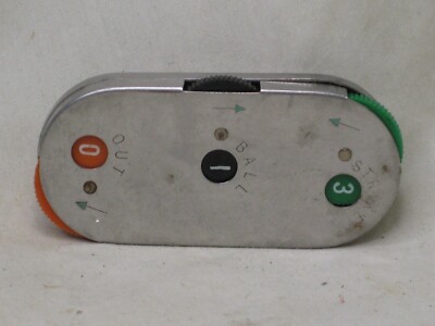 vintage baseball counter umpire Strike Ball Out manual counting 3 Dial mechanism