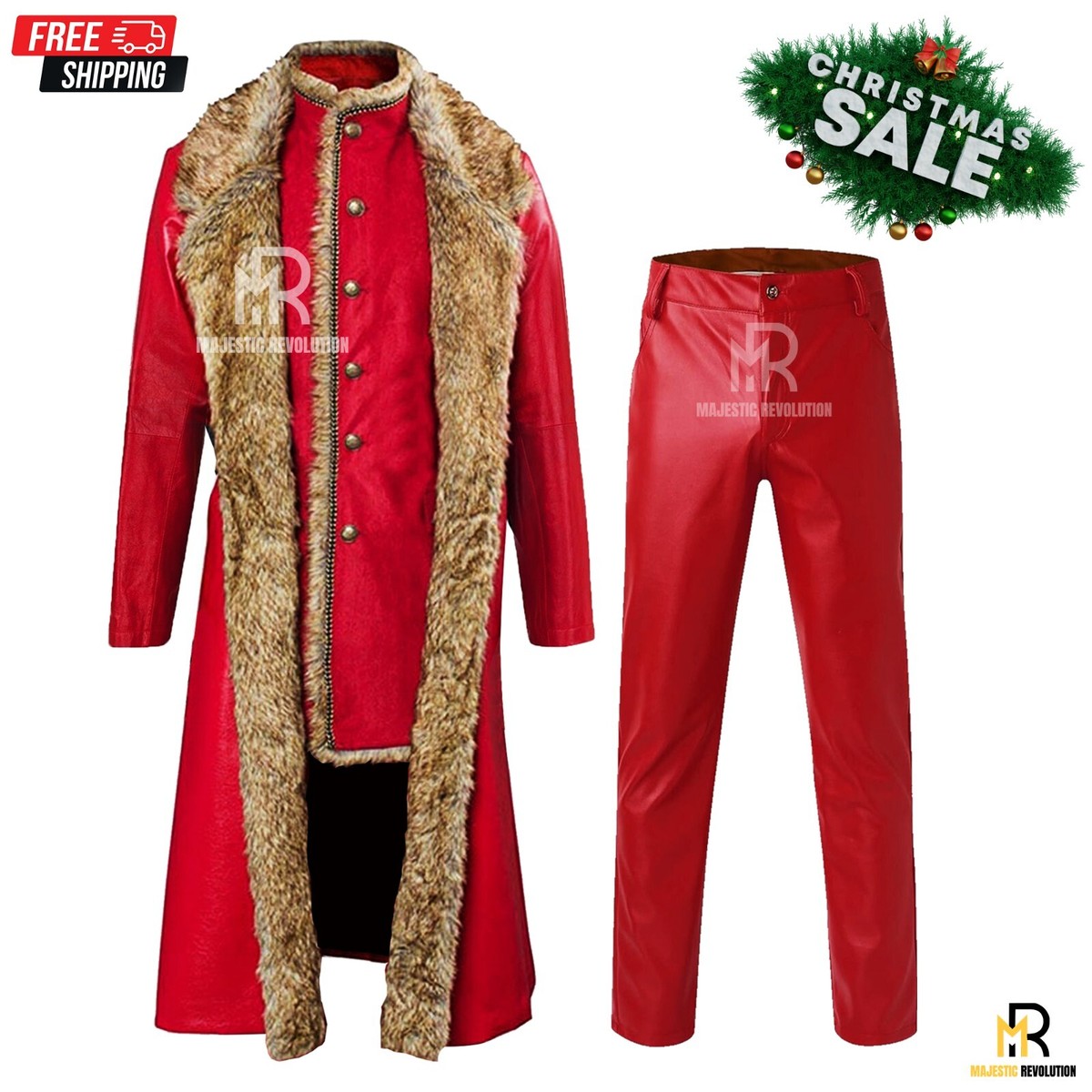 New Christmas Chronicles Handmade Kurt Russell Santa Claus Costume Suit for  Men