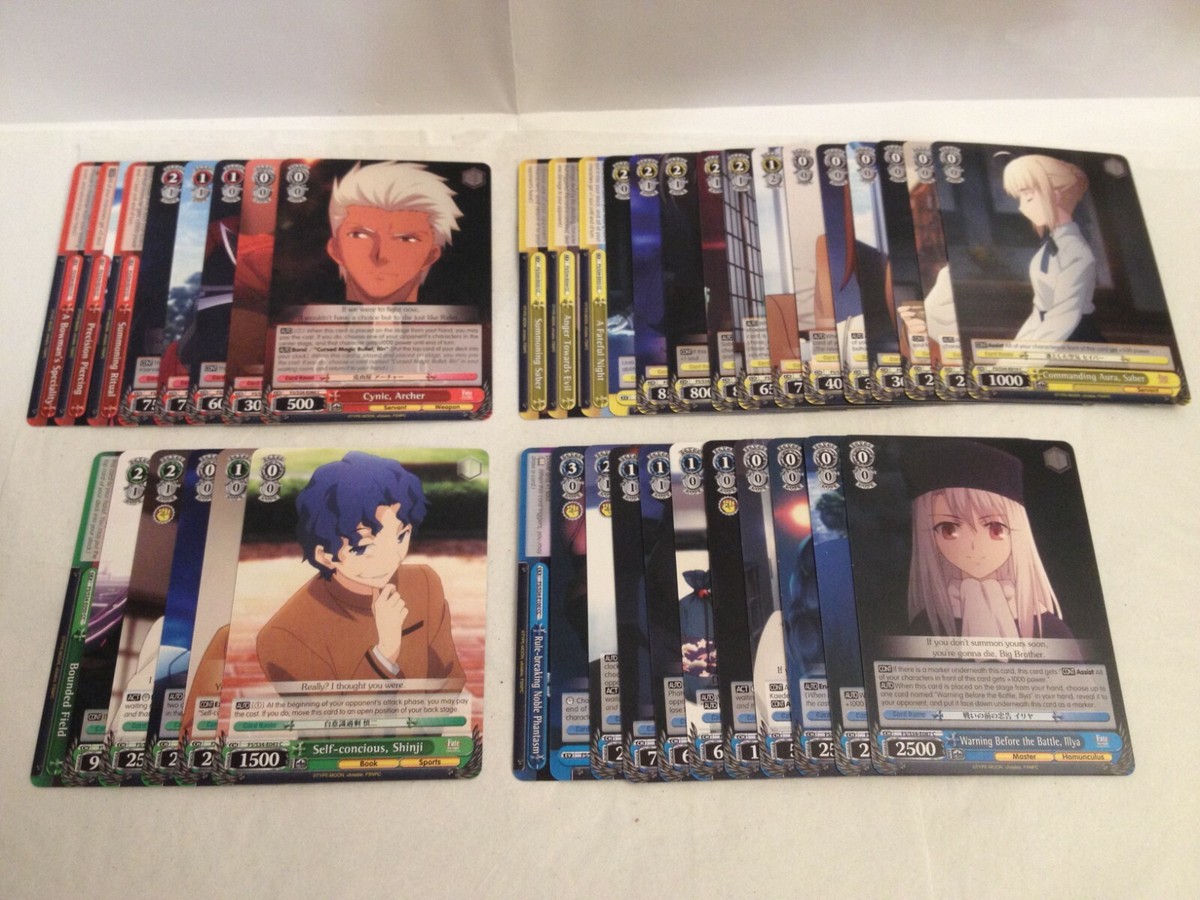 Weiss Schwarz Fate Stay Night UBW Vol 1 booster pack set of common cards x1  C | eBay