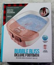 HoMedics Bubble Bliss Deluxe Foot Spa with Heat Massaging Footbath Pink NEW