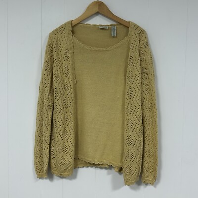 Classic Elements Yellow Long Sleeve Top Size M/M (10-12)