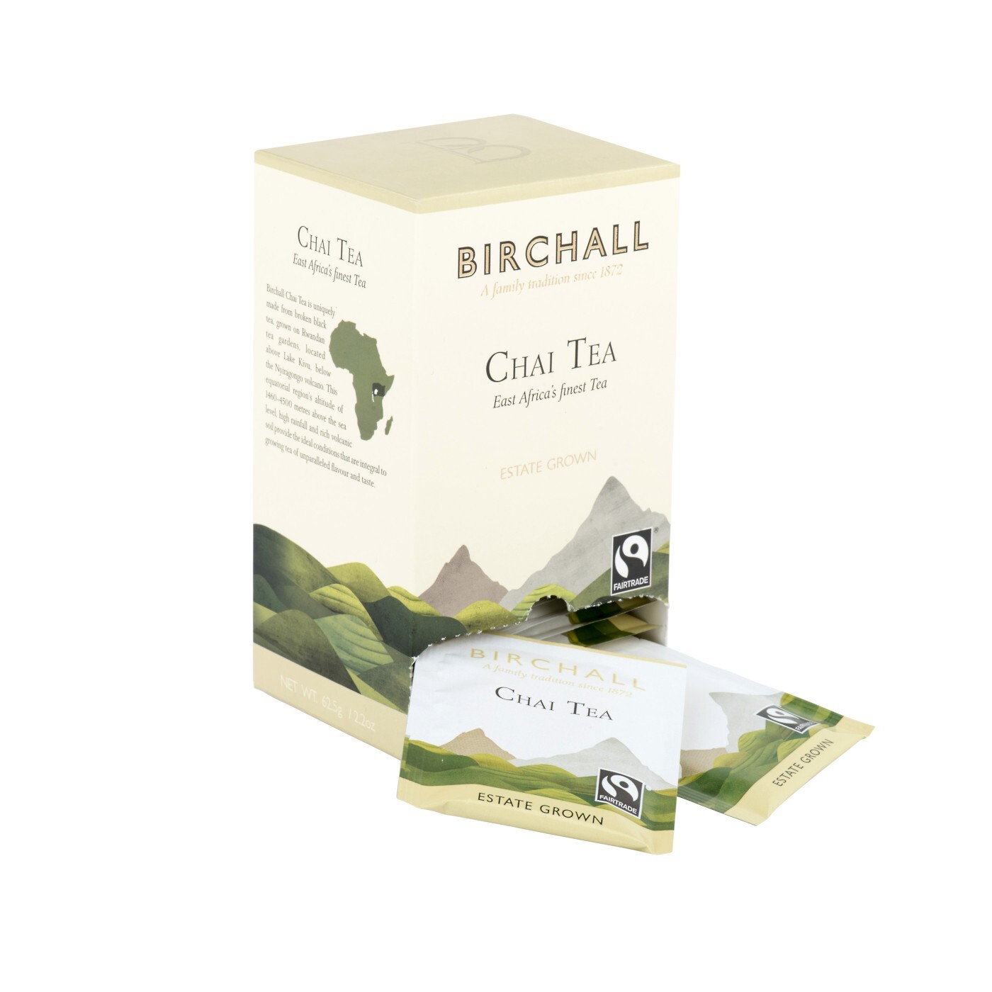 Birchall Chai Enveloped Tea Bags 6 x 25 - Fairtrade