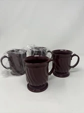 Dinex Turnbury Cranberry 8 Oz. Insulated Pedestal Based Mug #3000 Made in USA