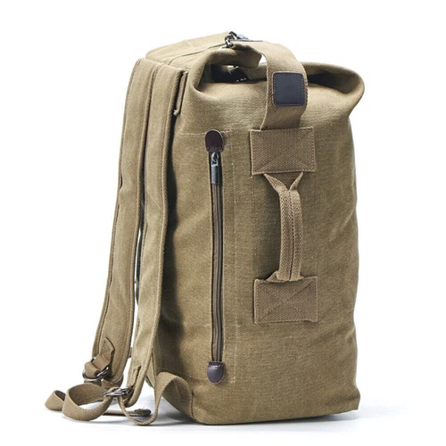 Mochila de lona para hombres Bolso de hombro Deportes Viaje Lona Militar Bolso de mano Equipaje - Imagen 10 de 42