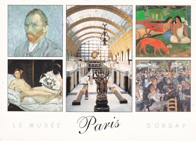 Paris Museum Dorsay Frankreich Multiview Postkarte unbenutzt Sehr guter Zustand