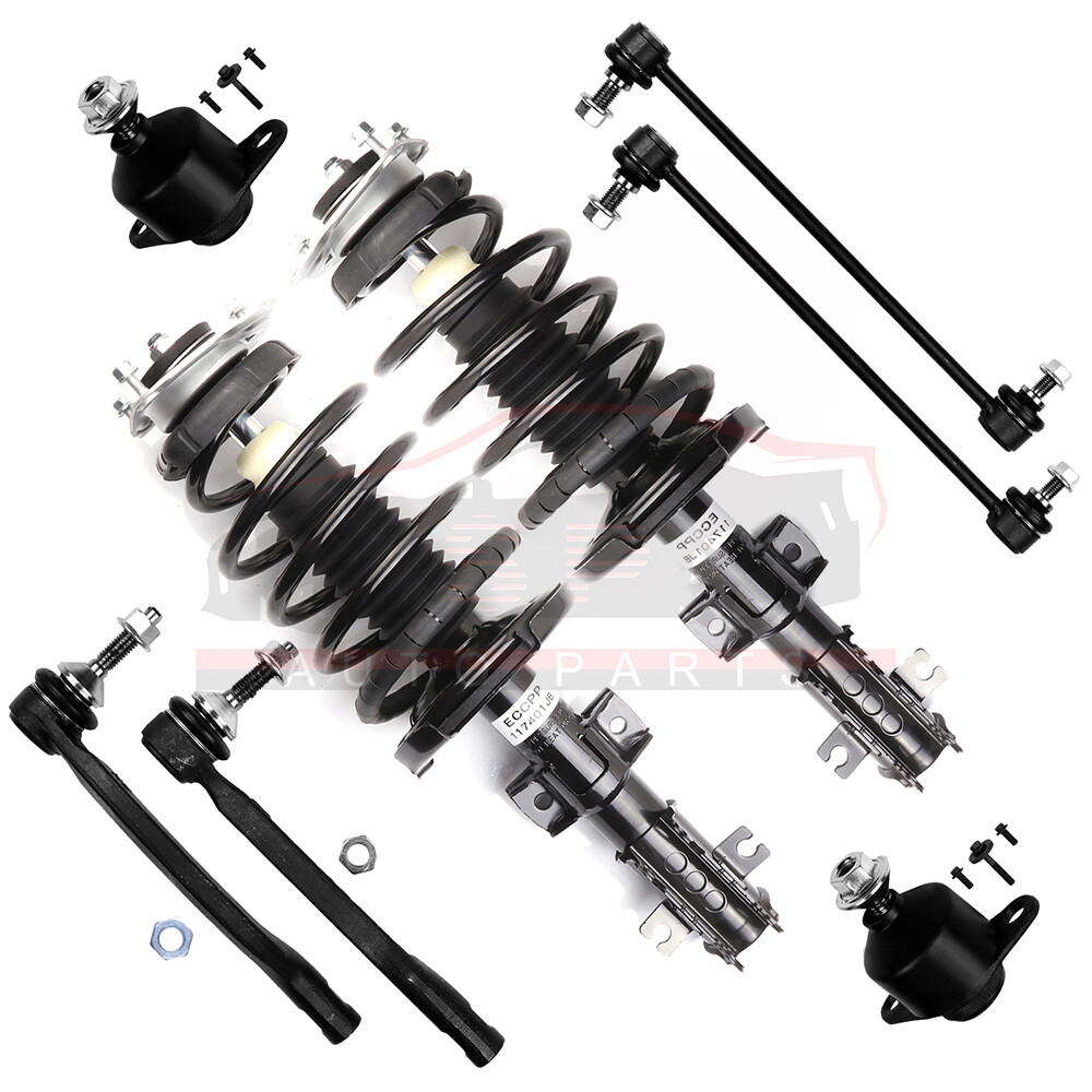 Front Struts & Tie Rods & Sway Bar & Ball Joints Kit For Volvo V70 S80