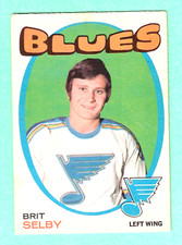 (1) BRIT SELBY 1971-72 O-PEE-CHEE  # 226  BLUES  CREASED  CARD (I6492)