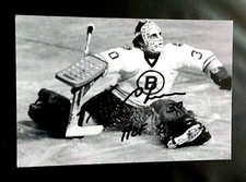 GERRY CHEEVERS BOSTON BRUINS HOF GOALIE SIGNED AUTOGRAPHED GLOSSY 4X6 PHOTO