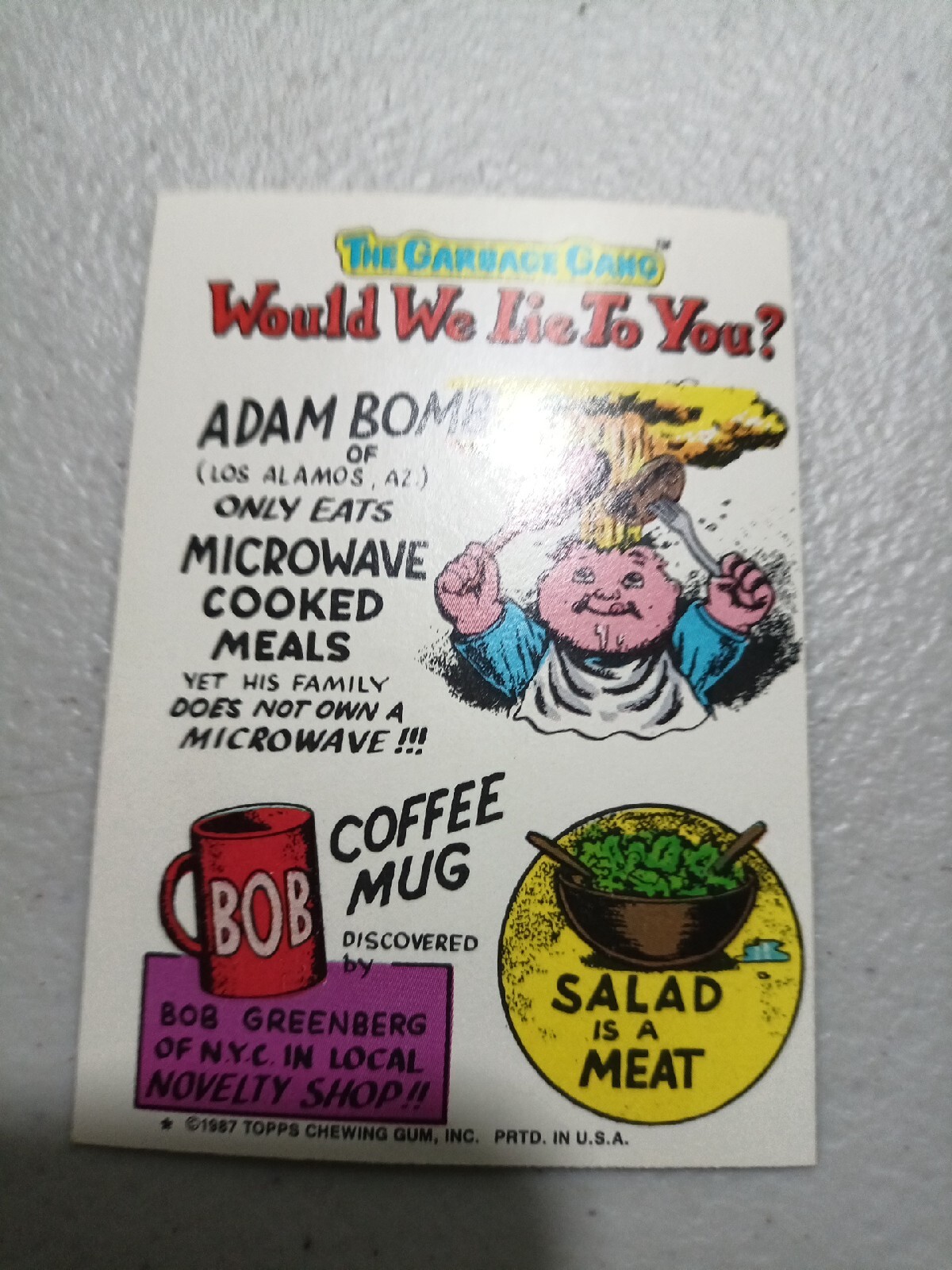 Sticky Ricky Garbage Pail Kid Vintage 1987 Sticky Ricky Garbage Pail Kids Topps Sticker Card #364a | eBay