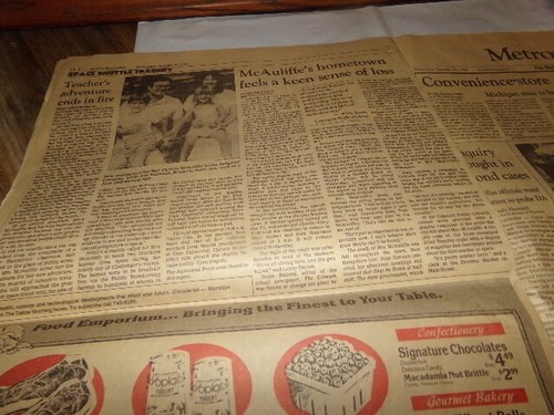 De colección Dallas Morning News Challenger explota maestro entre astronautas NASA 86 - Imagen 10 de 16