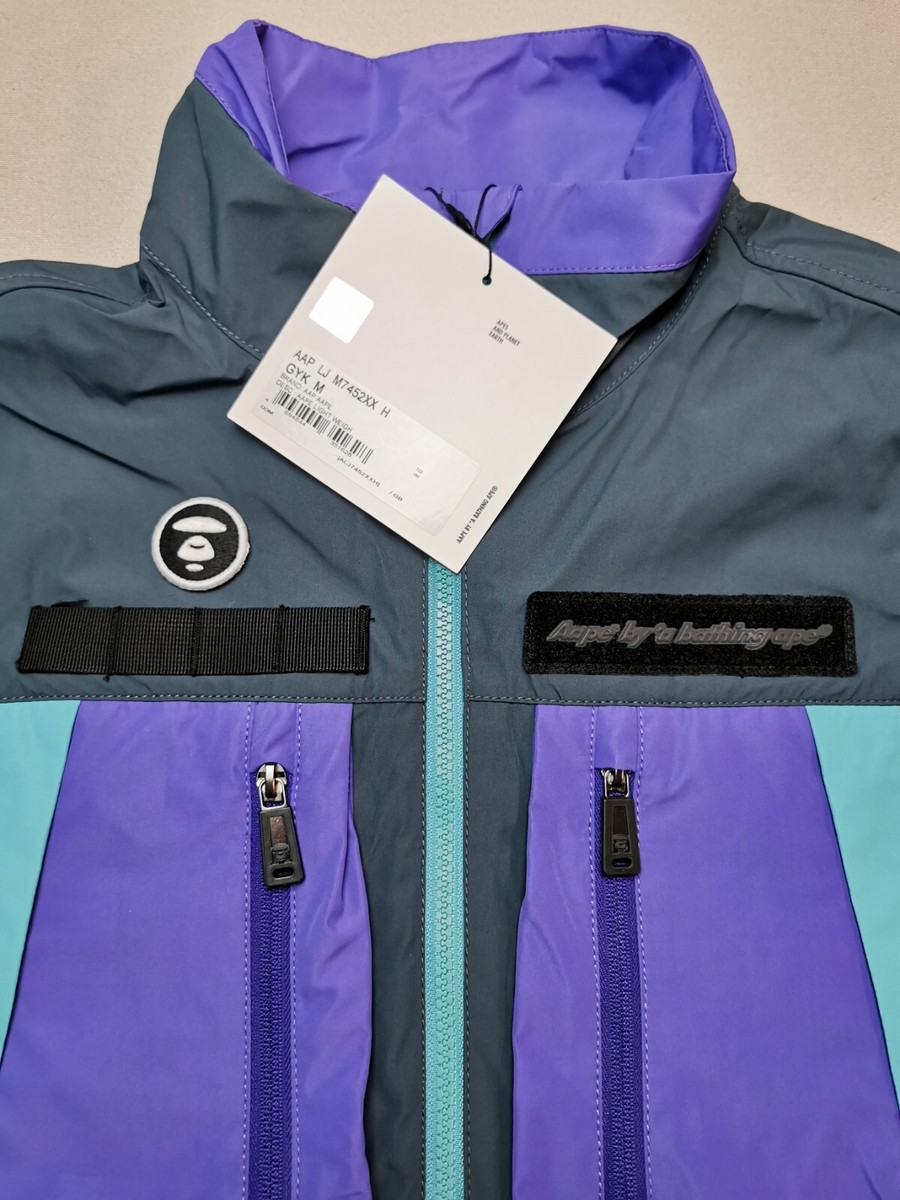A BATHING APE Mens Size M AAPE Lightweight Jacket BNWT Blue