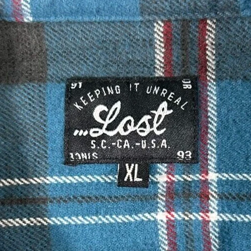 Camisa informal de manga larga con botones Lost Keeping It Unreal para hombre adulto talla X grande Foto 4 de 4