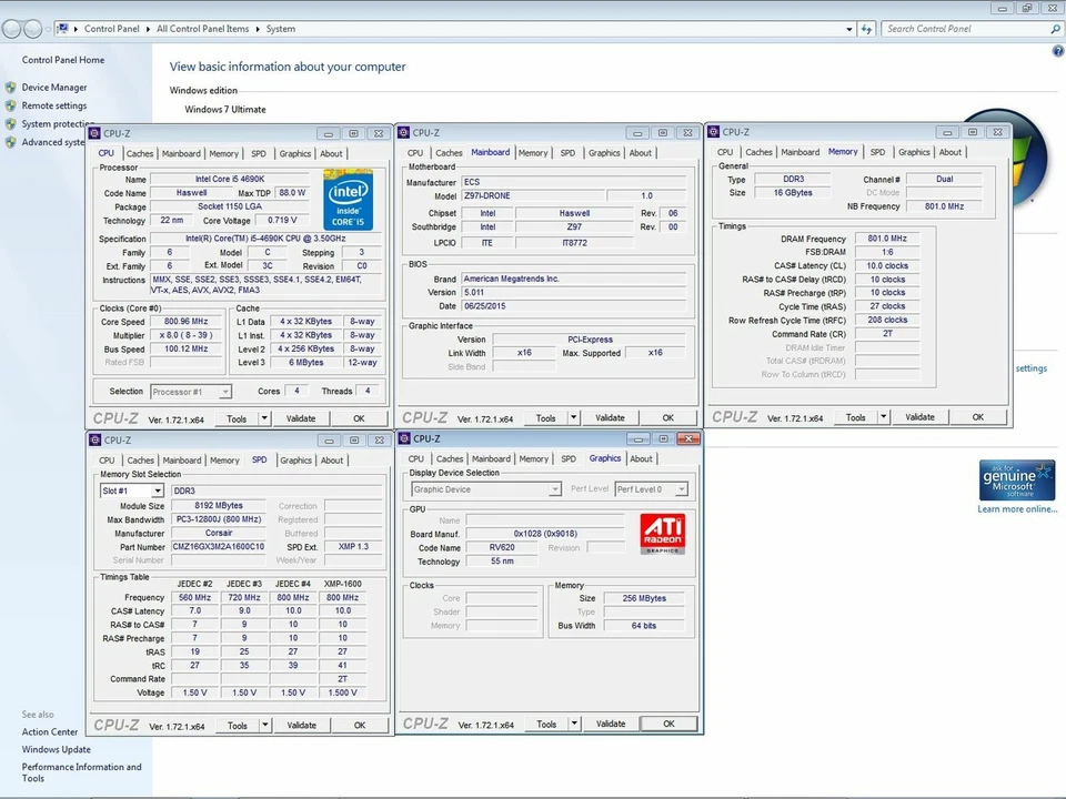 NEW ECS Z97I-DRONE LGA 1150 Intel Z97 HDMI SATA III USB 3.0 Mini ITX Motherboard - Image 2 of 4