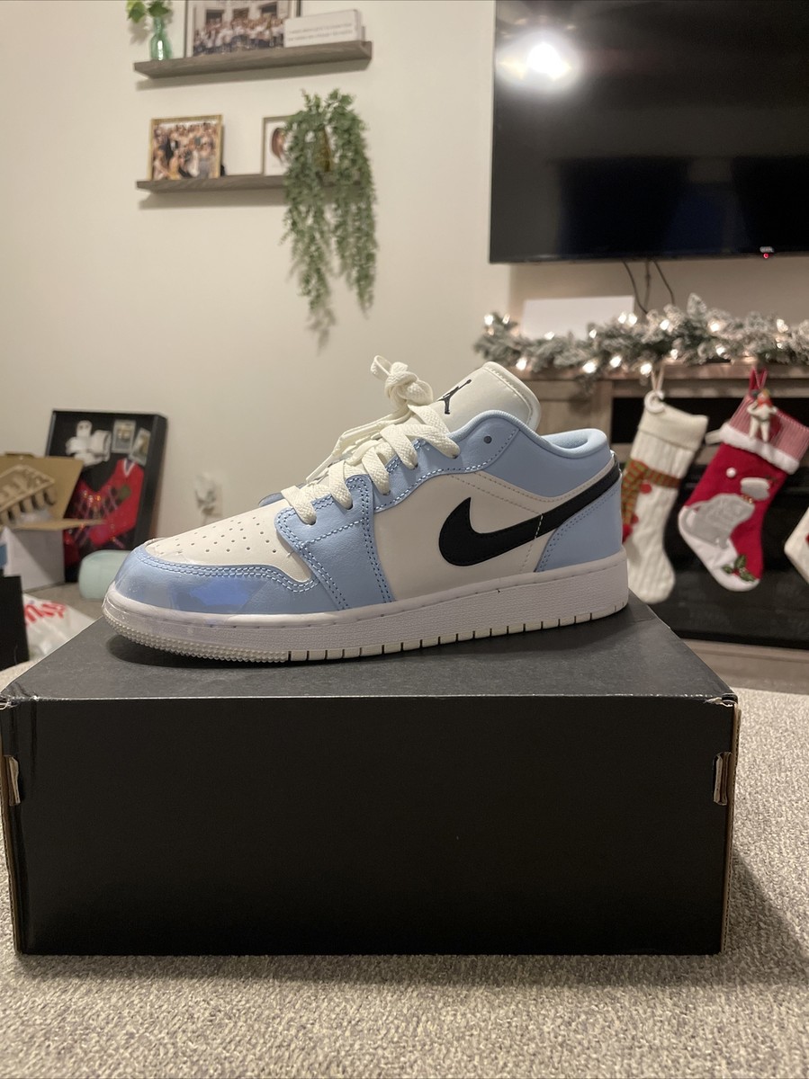 Nike Air Jordan 1 Low Ice Blue (GS) Size 5.5Y 554723-401 | eBay