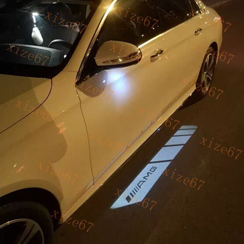 2pc Car Shelby Emblem LED View Mirror Puddle Lights for MB AMG A B C E S GLB GLC - Picture 3 of 9