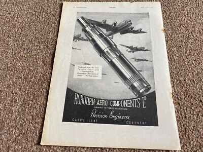 FABK16 ADVERT 11X8 HOBURN AERO COMPONENTS LTD PRECISION ENGINEERS