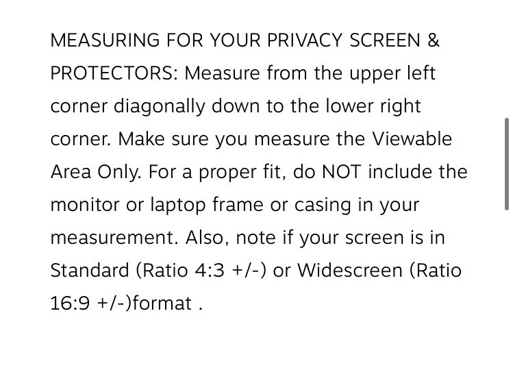Privacy Filter Computer Screen, 21.5 (18.8” x 10.6”), NEW in original envelope - Image 3 of 4