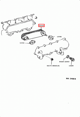 Genuine Toyota LandCruiser HZJ76 HZJ75 HZJ74 1HZ 4.2 Diesel Engine Oil Cooler - Picture 4 of 6