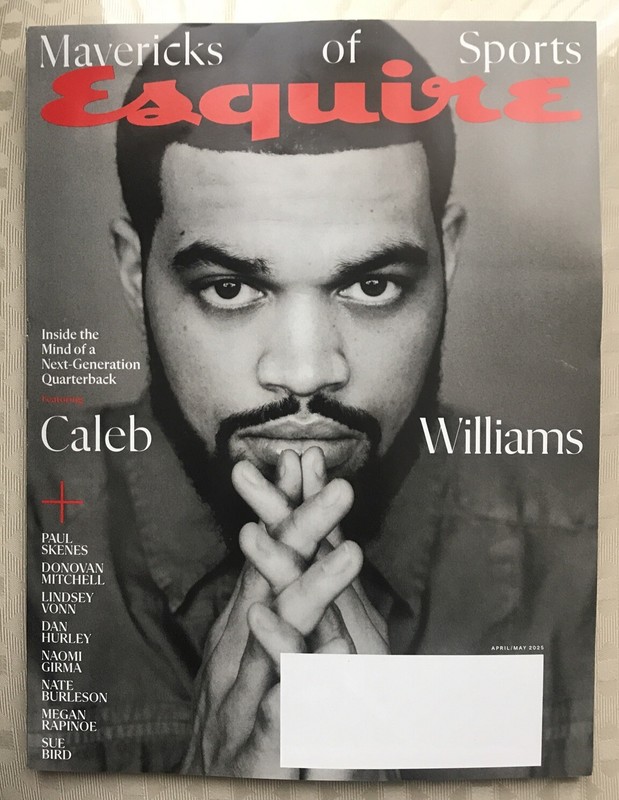 Esquire Magazine April 2025 Caleb Williams Paul Skenes Lindsey Vonn Edward Burns