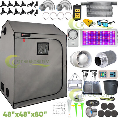 48''x48''x80'' Complete Roof Grow Tent Kit Automatic Plant Growing  System w/Light