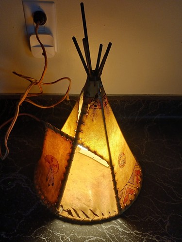 Genuine Goat Skin Teepee Lamp Vintage Made In Albuquerque New Mexico - Picture 11 of 23