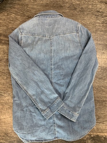 Gap Denim XL Slim Fit with Pearl Snaps Kids Western Long Sleeve Shirt - Picture 6 of 6