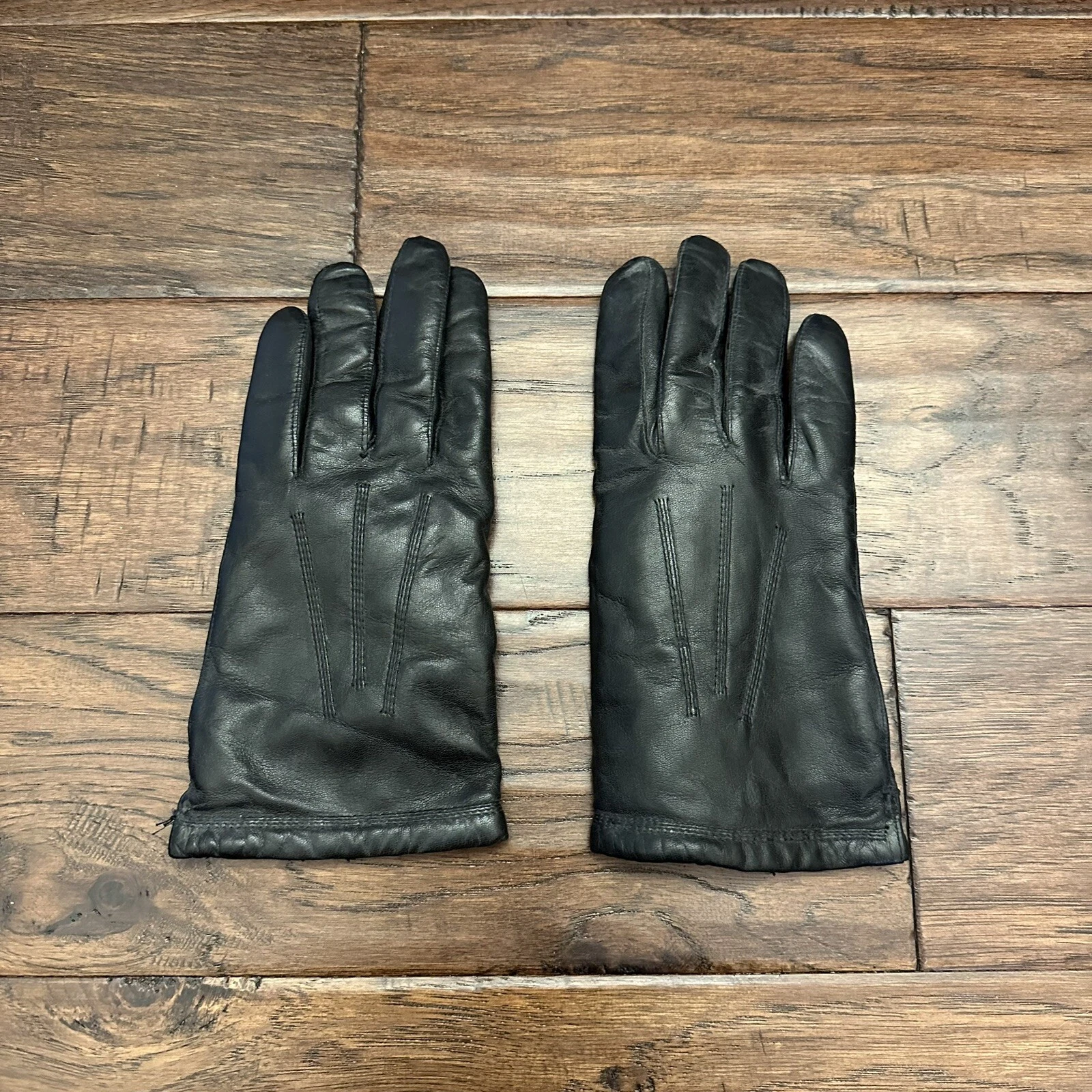 Gants Christian Dior en cuir noir