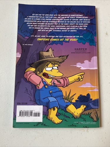 Lot Of 2 Simpsons Comics Harper Beach Blanket Bongo, Hit The Road!  - Picture 11 of 13
