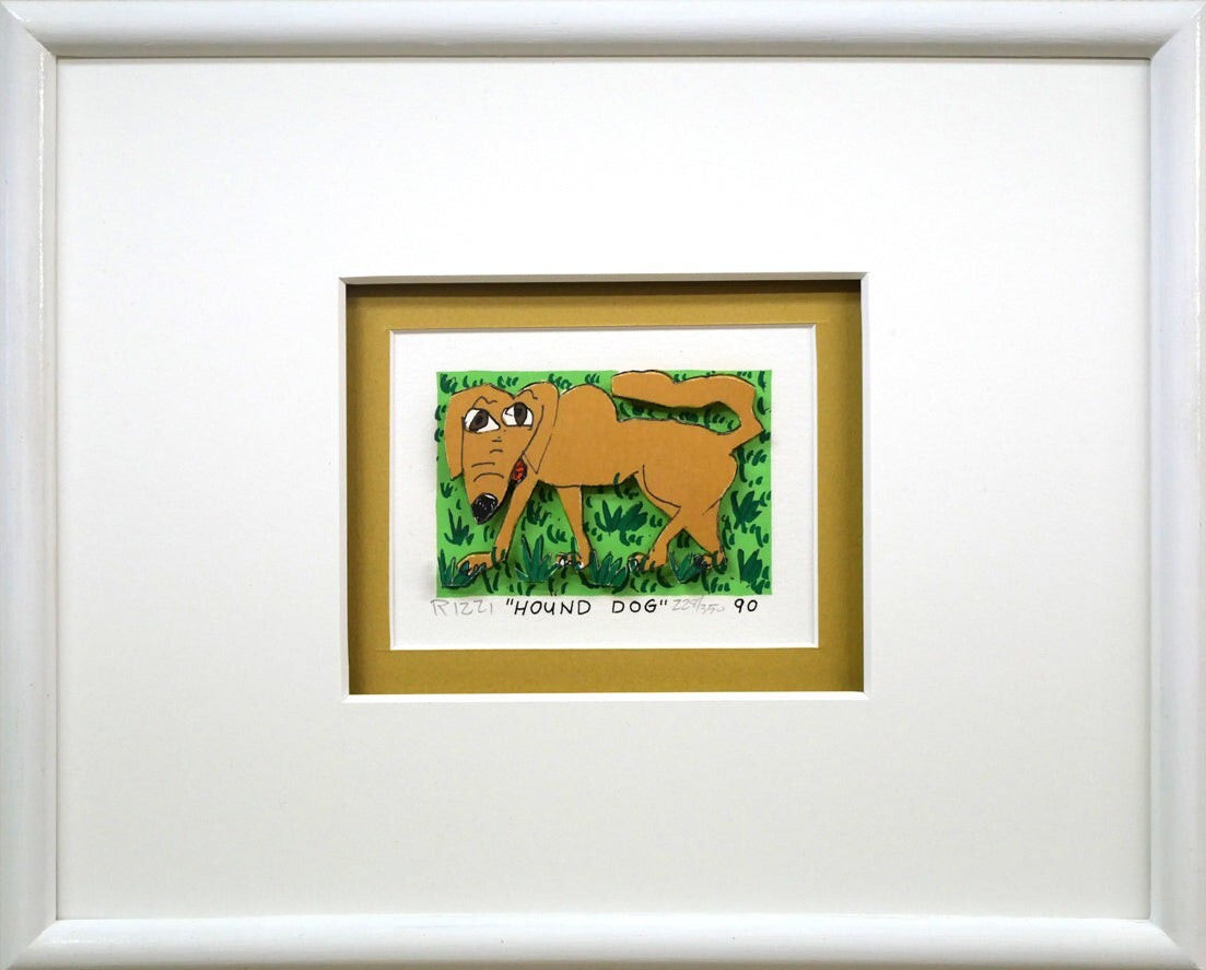 JAMES RIZZI HOUND DOG POP art 3D Signed 3D silkscreen print, back