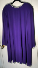 A.S.E. Collection Ladies Purple Dress w/ Rhinestone neckline.  Size US 18W