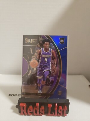 2017-18 Select Concourse Blue Prizm 92/299 De'Aaron Fox #49 RC Sacramento Kings 