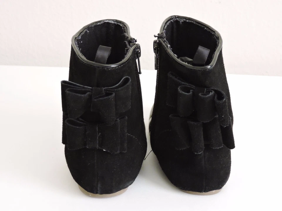 GAP истинный черный праздник ботинки V2 современный бант молнии туфли нарядный дошкольного 10 осени - Изображение 3 из 4