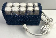 Remington Express Set of 10 Compact Travel Heat Rollers W/Case-Works Barely Used