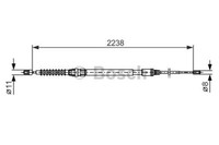 1 987 482 373 Bosch Seilzug, Feststellbremse FüR Peugeot